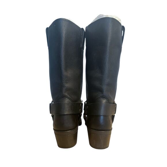 Frye Vintage Black  Leather Harness Boots Size 6.5 - Picture 5 of 11